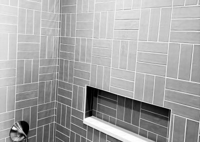 Bathroom tile renovation