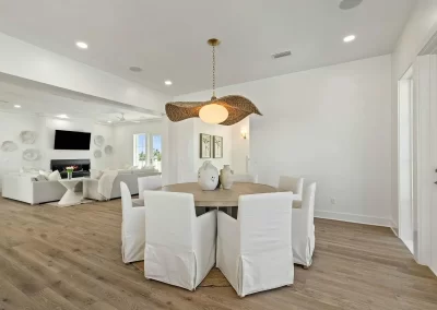 Living room and dining room