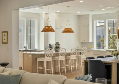 Open concept kitchen, dining room and living room