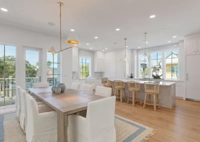 Open concept kitchen and dining room